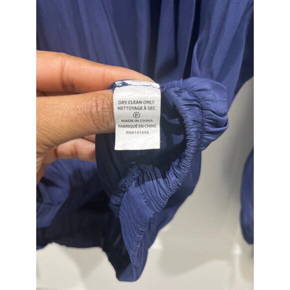 Ramy Brook Women's Navy Blue Bethany Ruffle Coastal Ladies Blouse Sz S - Picture 4 of 6